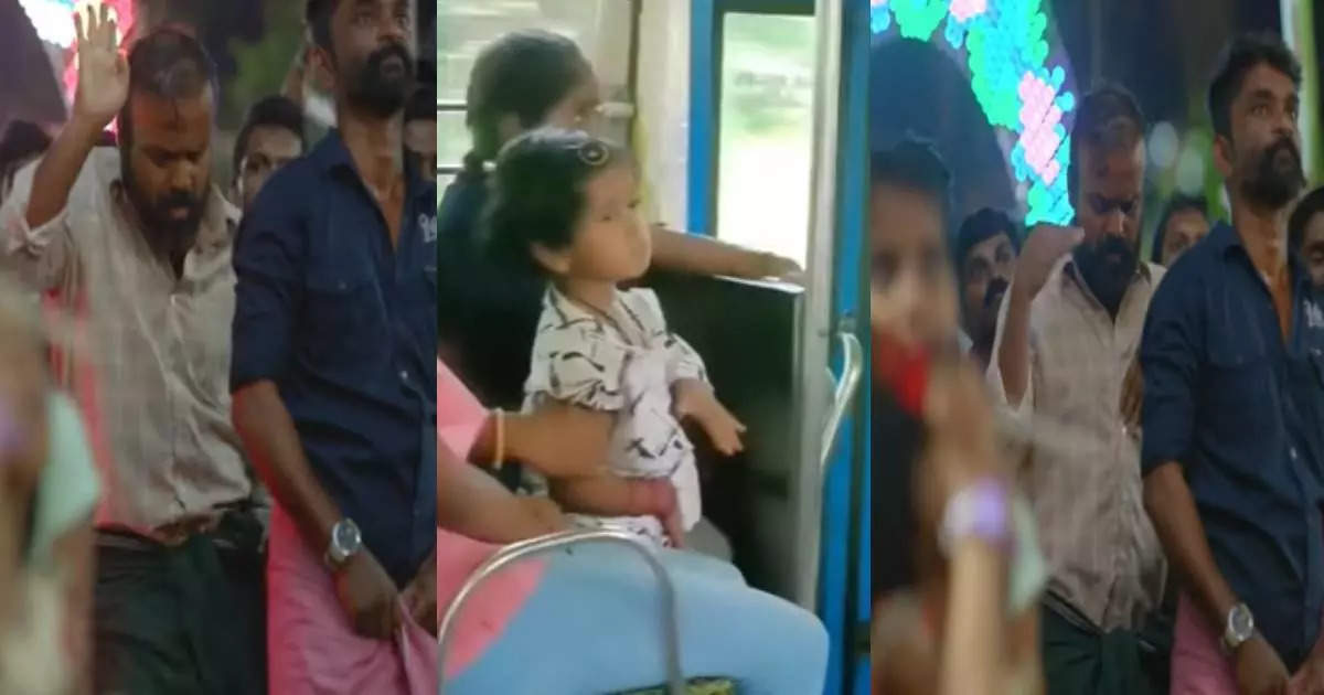 ‘Leave your hand mother, let me dance with you’;  A child dances to the song sung by Devdutar inside the bus